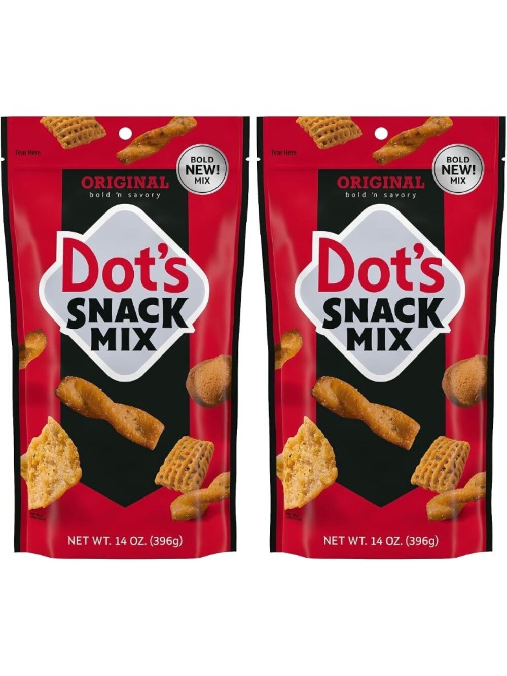 Seasoned Pretzel Twist Snack Mix - Original Flavor, 14 oz Bag (2-Pack)